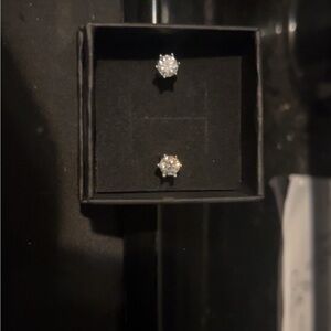 Sparkling Silver Crystal Stud Earrings